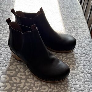 Dansko Dark Brown Leather Ankle Booties
